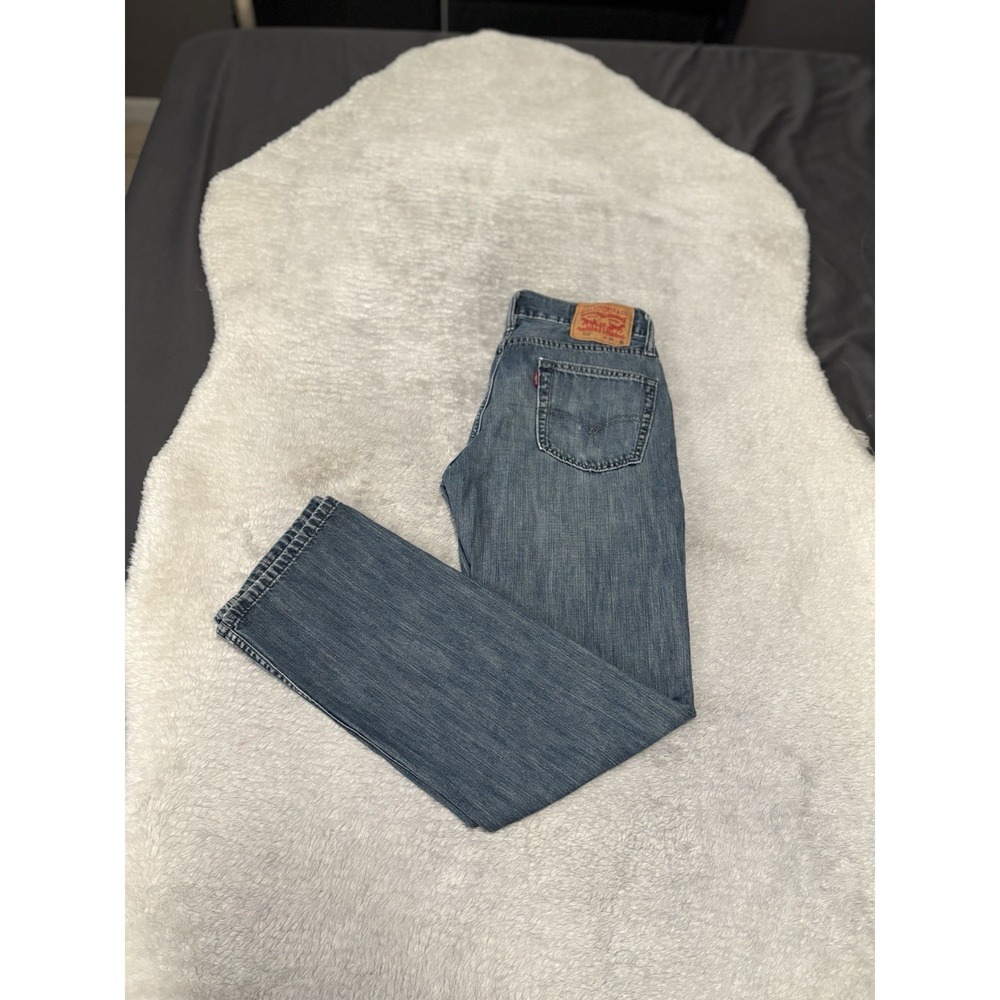 Levi's 514 Mens 29x30 Slim‎ Straight Denim Blue Jeans Cotton Pants Pockets